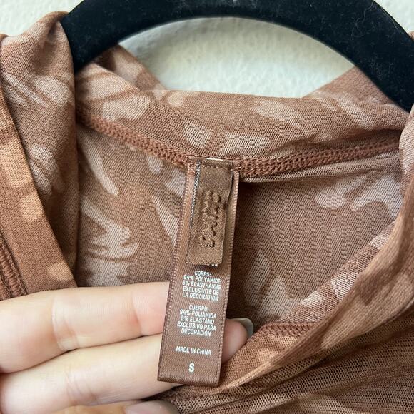 SKIMS Summer Mesh Hoodie Top in Cocoa Size S - Picture 4 of 5